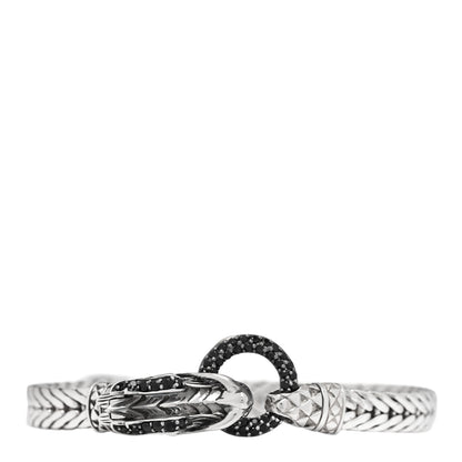 John Hardy Sterling Silver Black Sapphire Legends Naga Station Bracelet 1 of 5