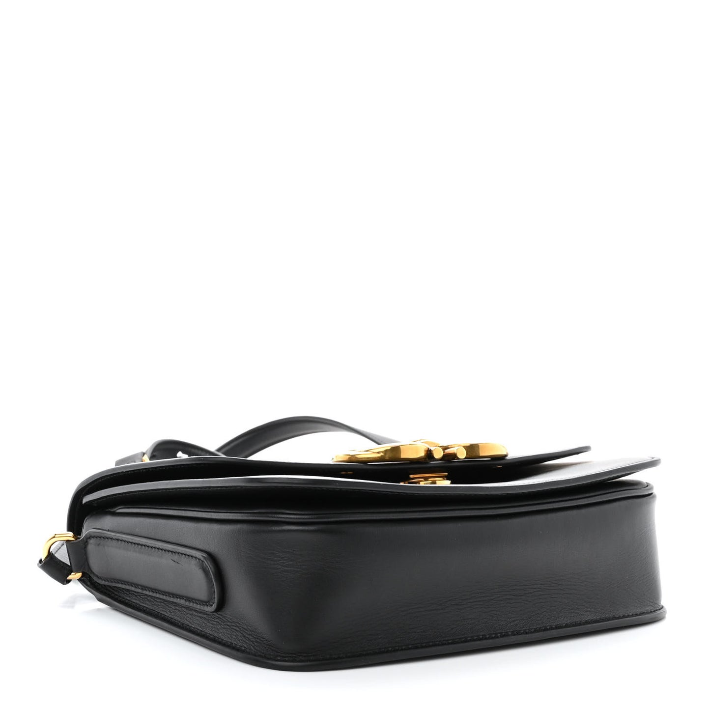 Calfskin Trapezio Crossbody Black