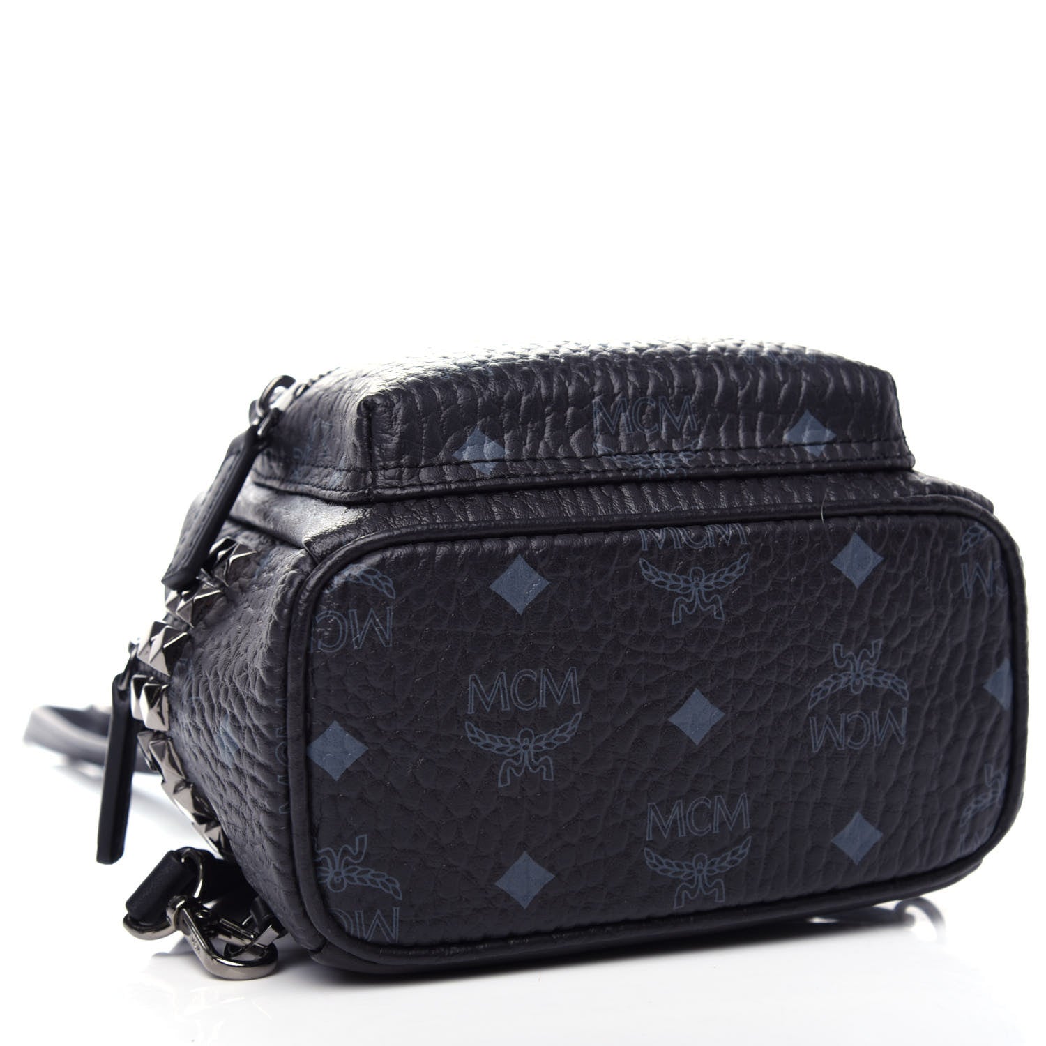 MCM Visetos Side Stud X-Mini Stark Bebe Boo Backpack Black 4 of 10