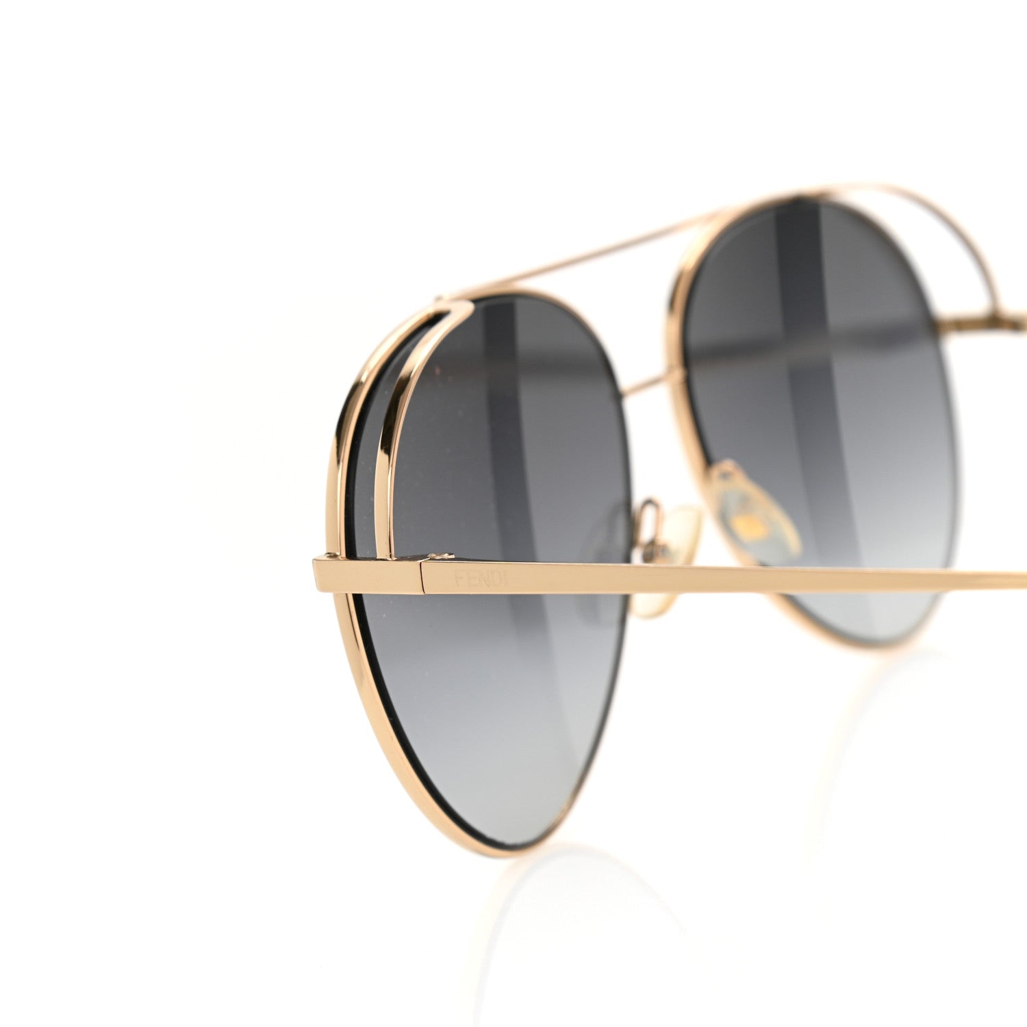 Fendi Metal Aviator Sunglasses FF0286/S Gold 5 of 6