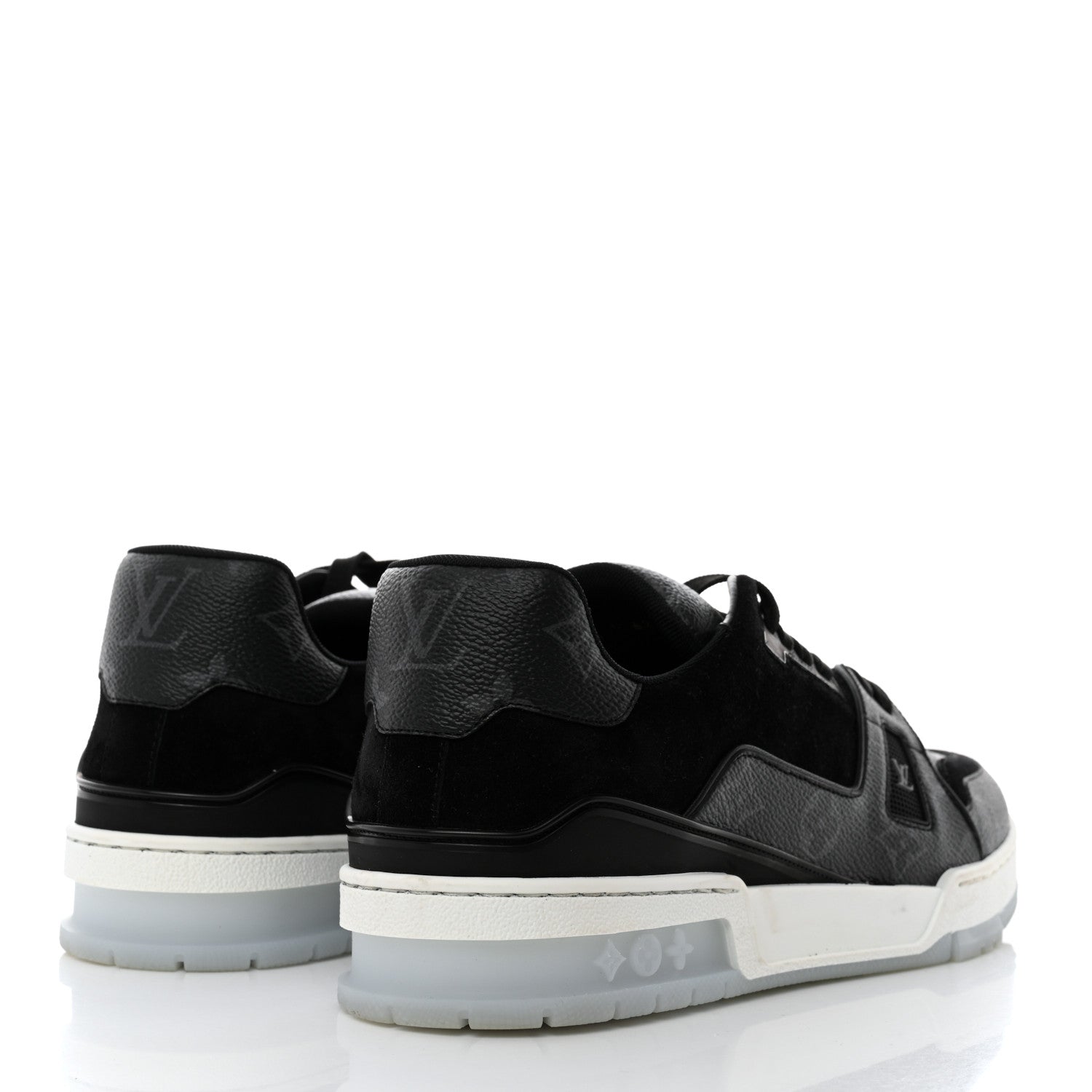 Louis Vuitton Monogram Eclipse Mens LV Trainer Sneakers 8 Black 4 of 9