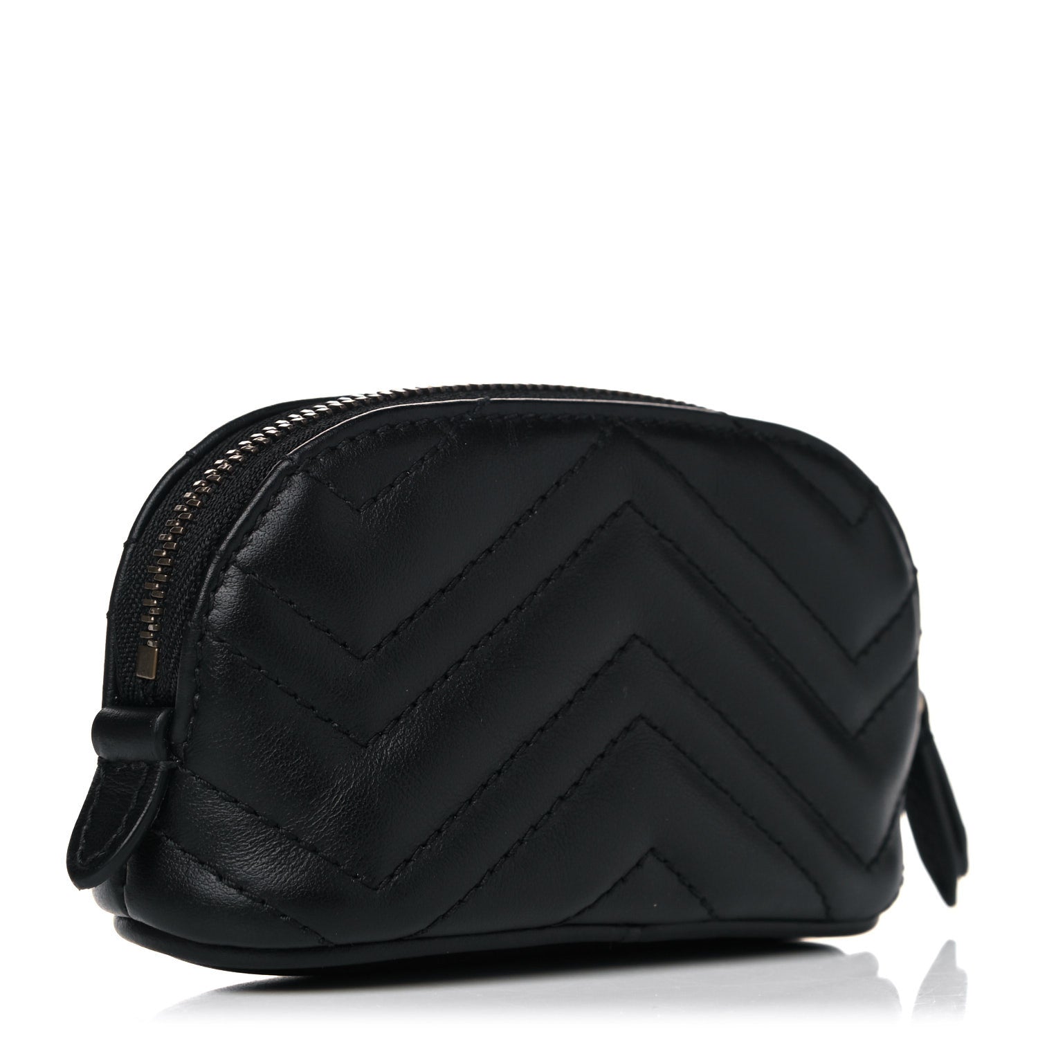 Gucci Calfskin Matelasse GG Marmont Key Pouch Black 3 of 8