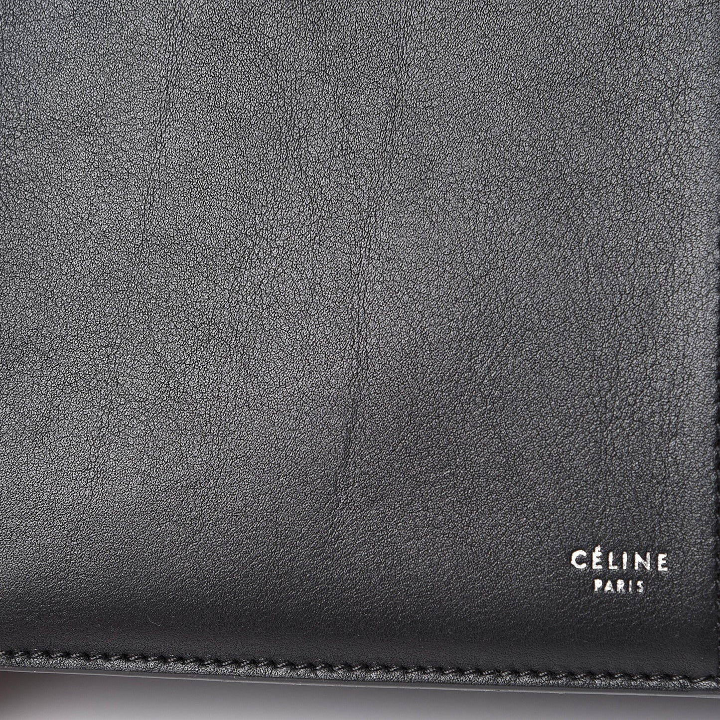 Supple Natural Calfskin Tri-Fold Clutch Black
