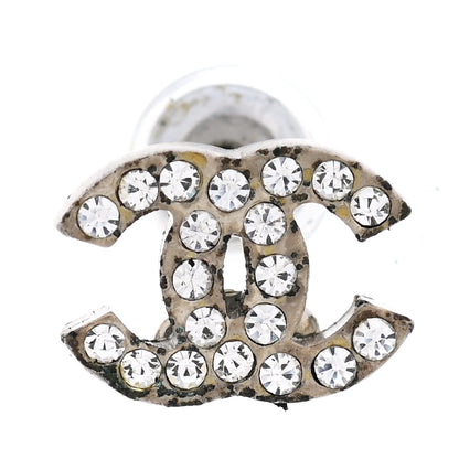 Chanel Crystal CC Earrings Silver 5 of 7