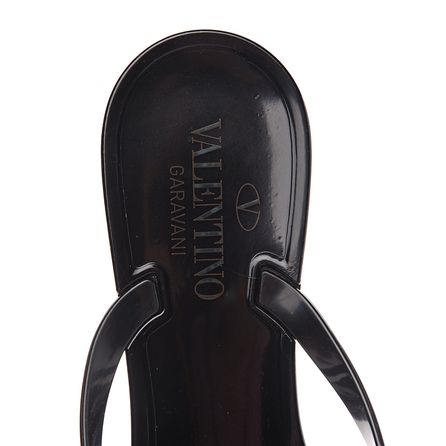 Valentino Garavani PVC Jelly Rockstud Bow Thong Sandals 40 Black 6 of 7