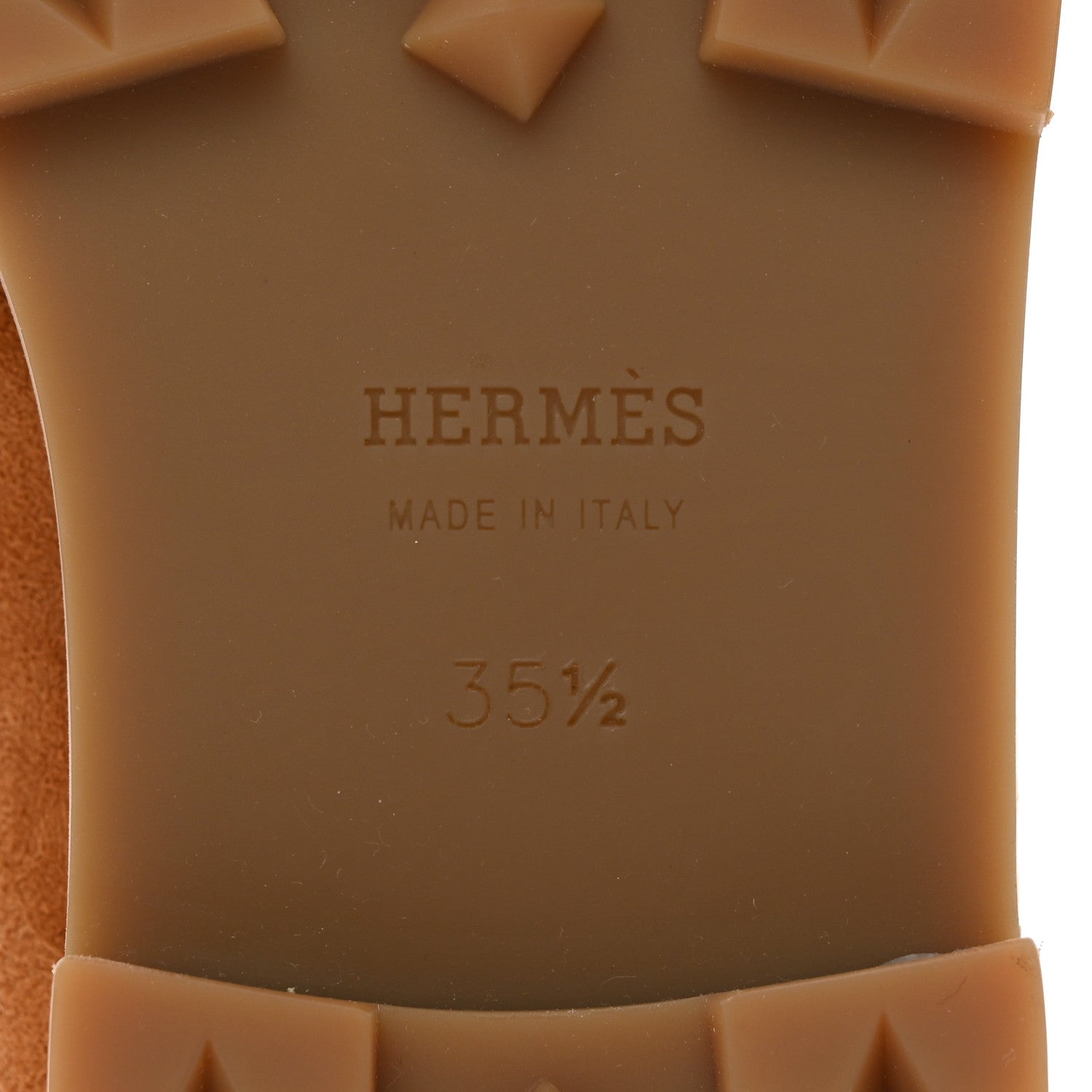 Hermes Suede Goatskin Womens Faubourg Loafers 35.5 Naturel 8 of 9