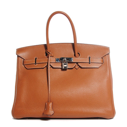 Hermes Taurillon Clemence Birkin 35 Gold 1 of 25