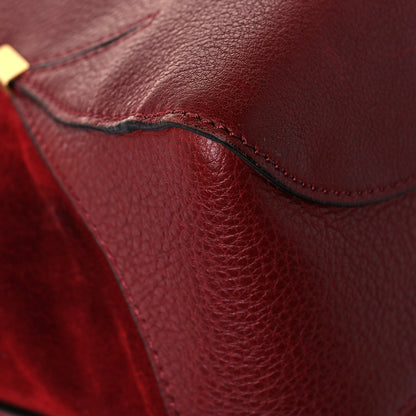 Chloe Suede Calfskin Medium Owen Bucket Bag Sienna Red 9 of 19