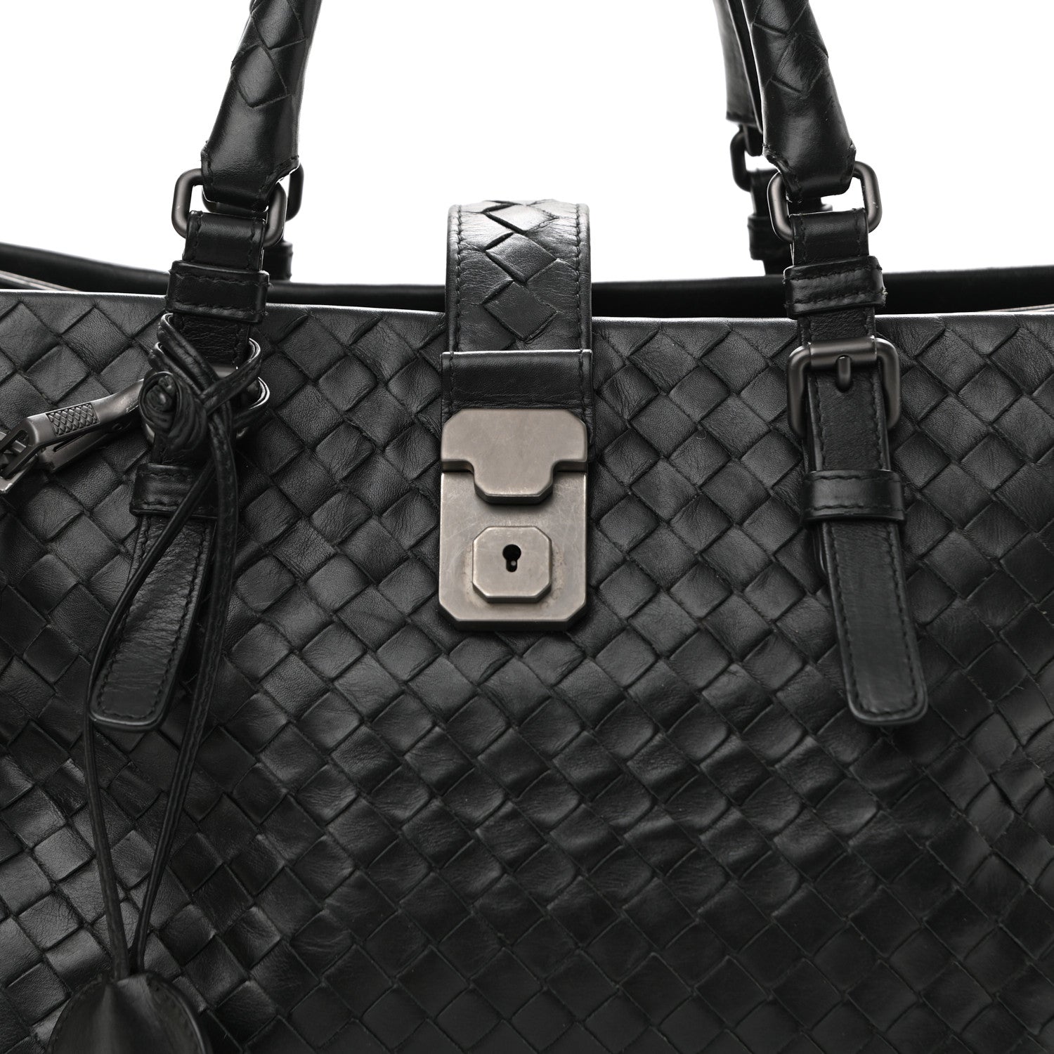 Bottega Veneta Light Calf Intrecciato Small Roma Black 8 of 11