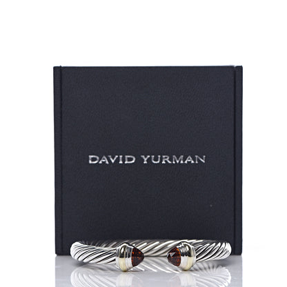 David Yurman Sterling Silver 14K Yellow Gold Citrine 7mm Cable Classics Bracelet 6 of 6