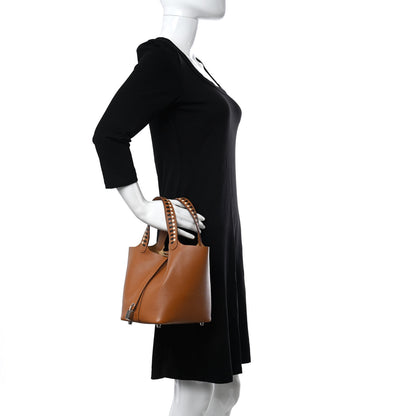 Hermes Epsom Tressage De Cuir Picotin Lock 18 PM Gold Craie Black 2 of 12