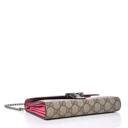 Gucci GG Supreme Monogram Mini Dionysus Chain Wallet Beige Pink 4 of 8