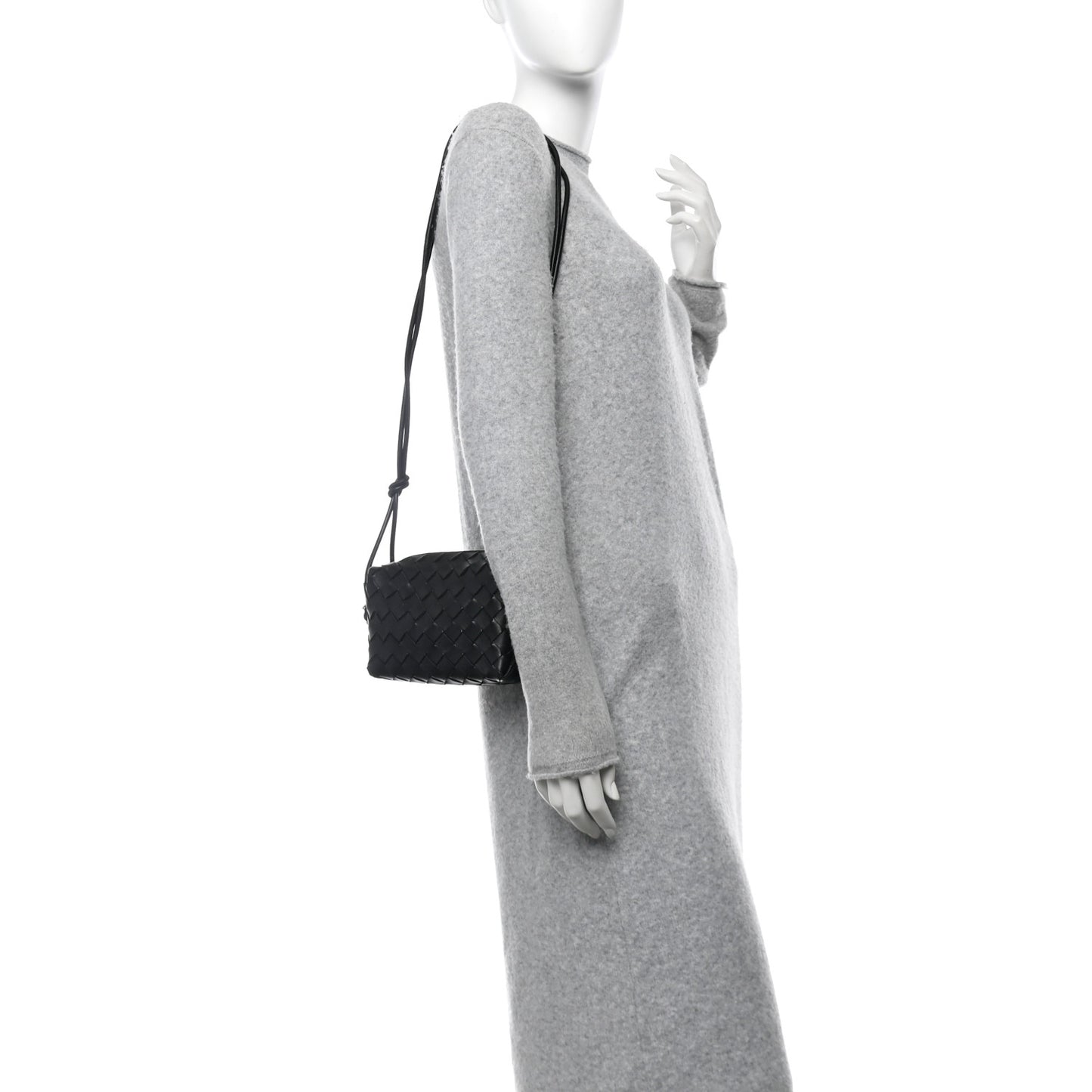 Nappa Intrecciato Mini Loop Camera Bag Black