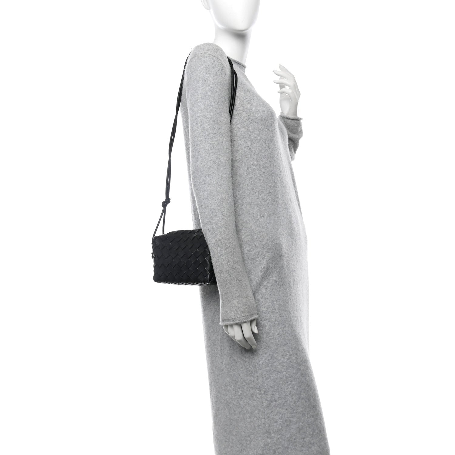 Bottega Veneta Nappa Intrecciato Mini Loop Camera Bag Black 2 of 9