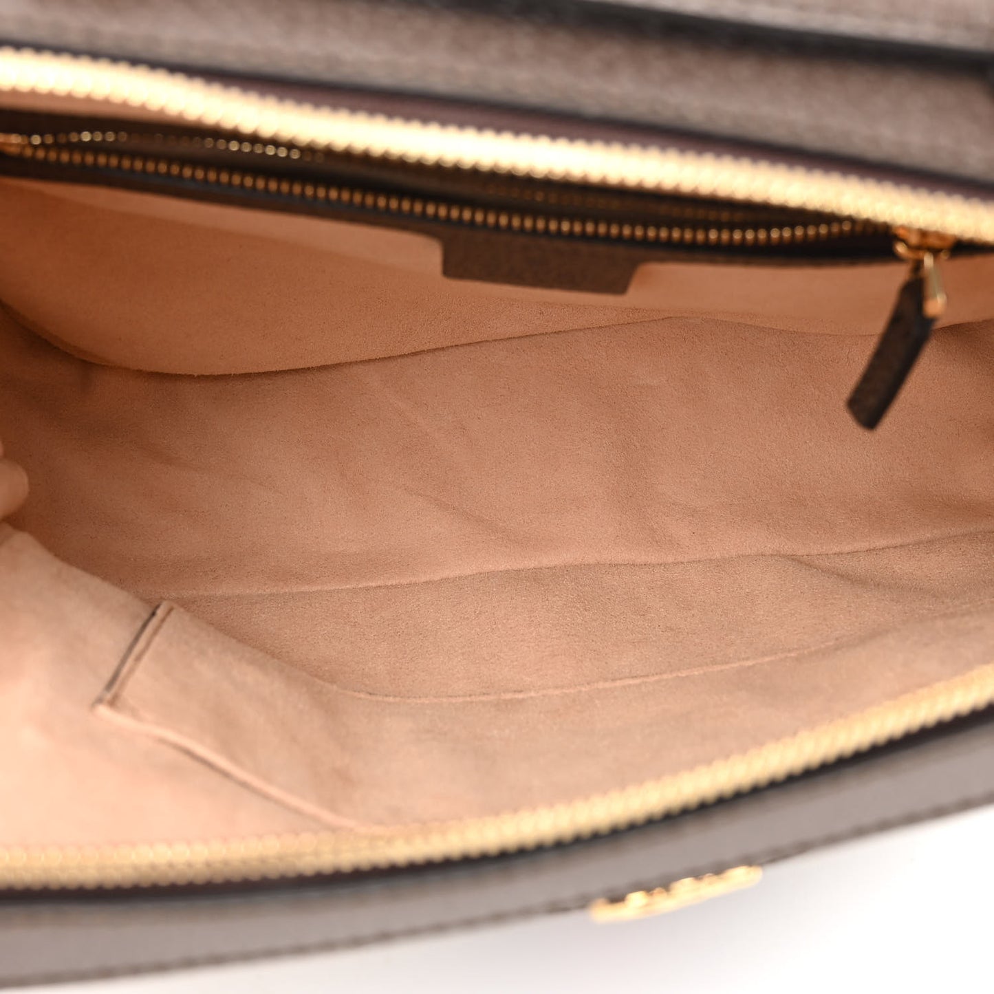 GG Supreme Monogram Web Small Ophidia Top Handle Shoulder Bag Brown