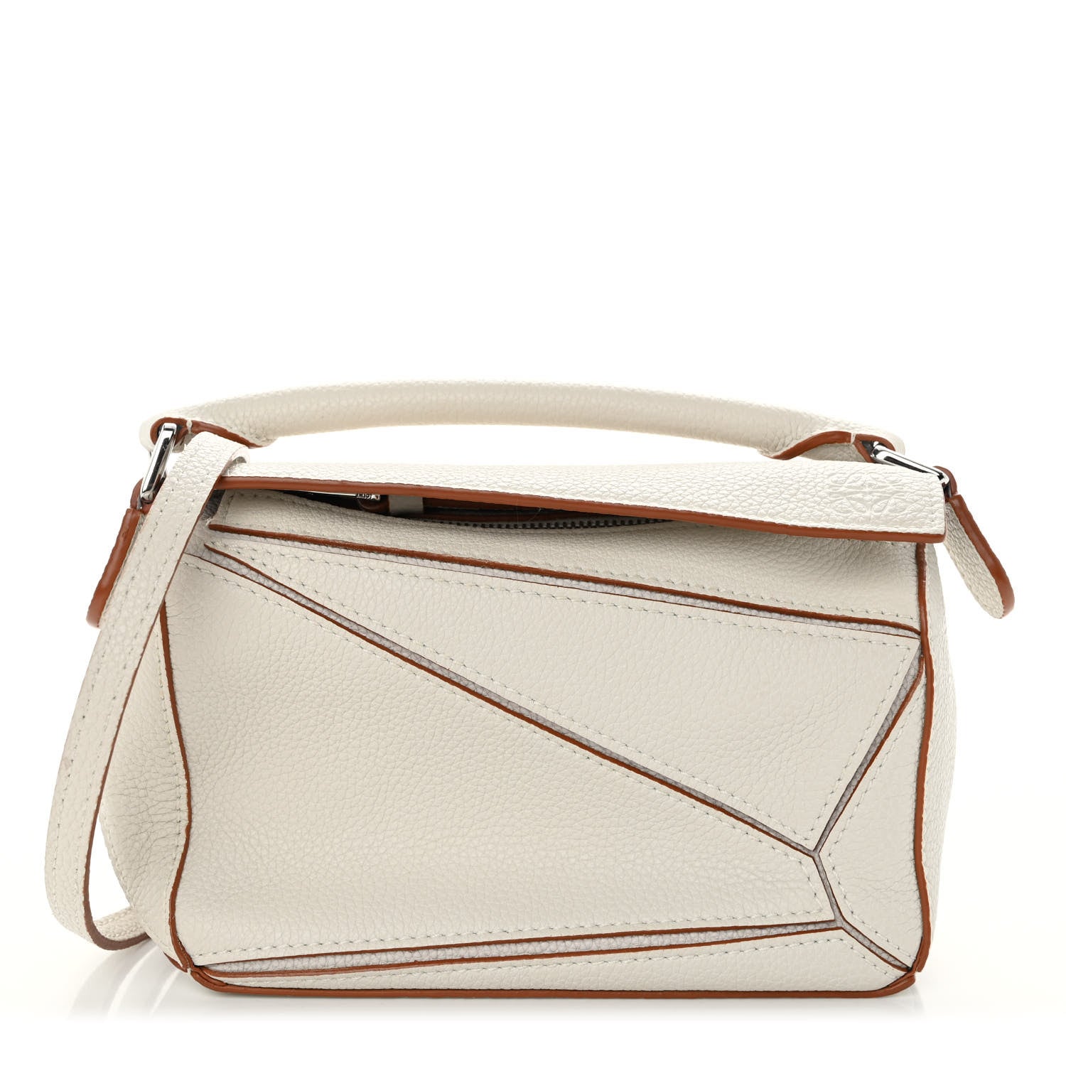 Loewe Calfskin Mini Puzzle Bag Soft White 1 of 9