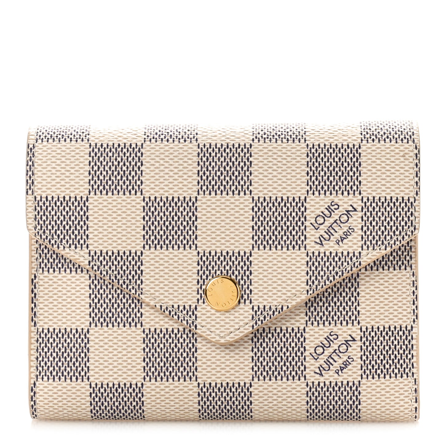 Damier Azur Victorine Wallet Rose Ballerine