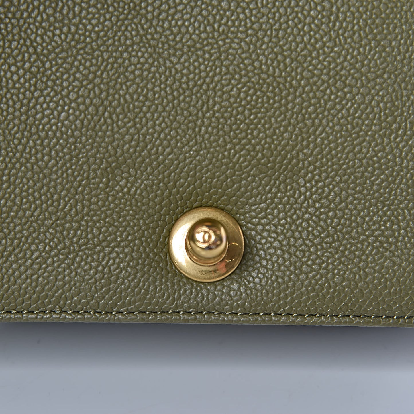 Caviar Quilted Small Boy Flap Khaki