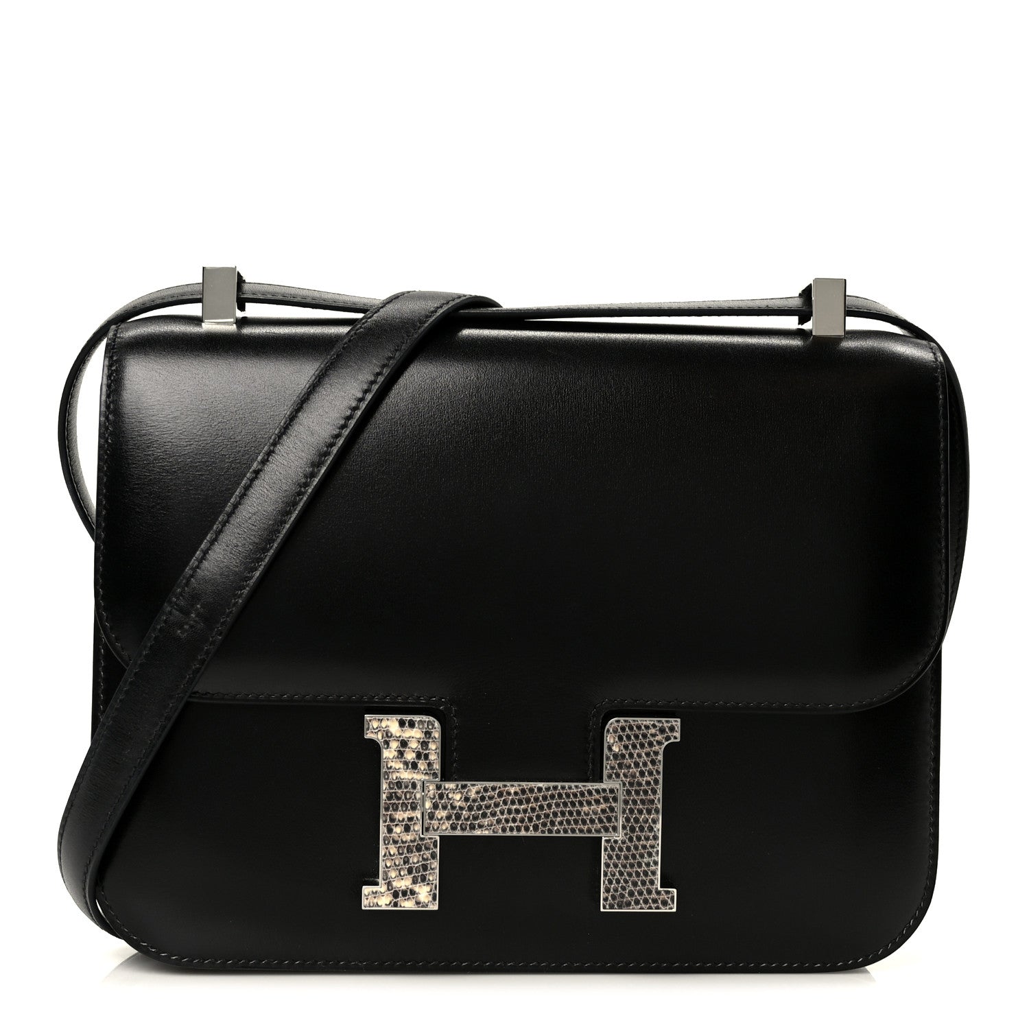 Hermes Box Lizard Constance 1-24 Black Ombre 1 of 13