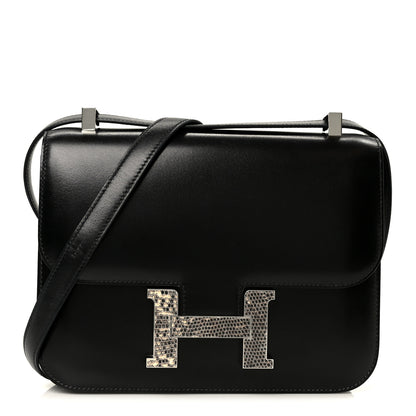 Hermes Box Lizard Constance 1-24 Black Ombre 1 of 13