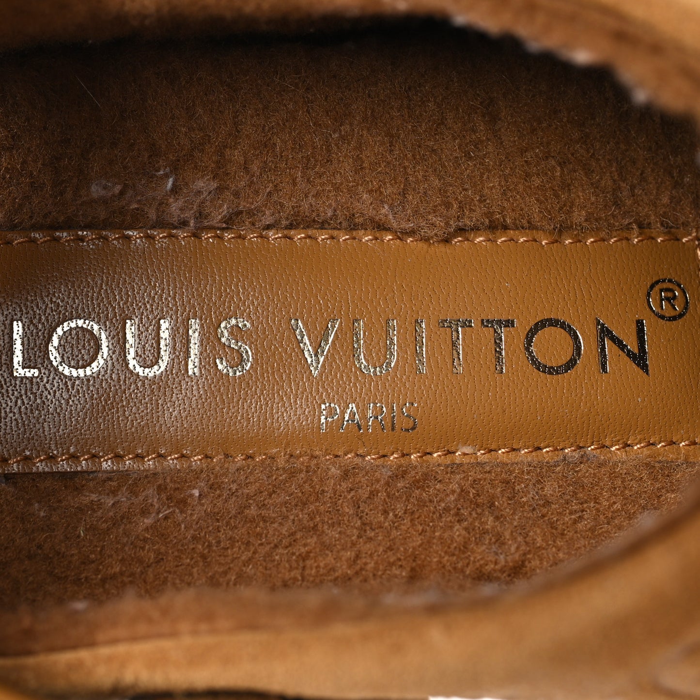 Suede Calfskin Embossed Monogram Aspen Platform Clog Mules 37 Cognac Brown