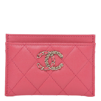 Chanel Caviar Quilted French New Wave Card Holder Rose 1 of 9