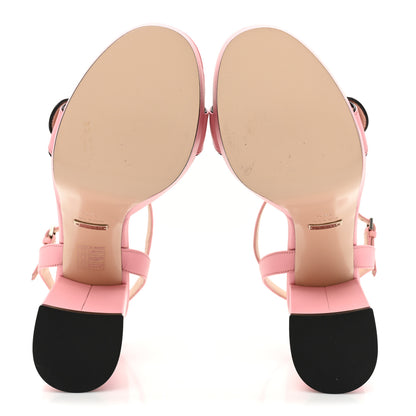 Gucci Calfskin GG Marmont Ankle Wrap 30/115mm Platform Sandals 38.5 Wild Rose 5 of 11