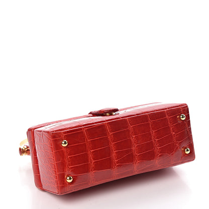 Judith Leiber Crocodile Crystal Evening Bag Red 5 of 14