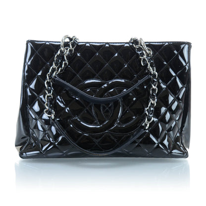 Chanel Patent Grand Shopping Tote GST Black 1 of 13