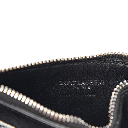Saint Laurent Calfskin 5 Fragments Stars Zip Pouch Card Holder Black 5 of 6