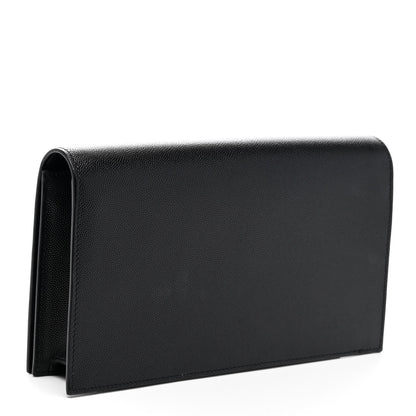 Saint Laurent Grain De Poudre Classic Monogram Kate Clutch Black 3 of 7