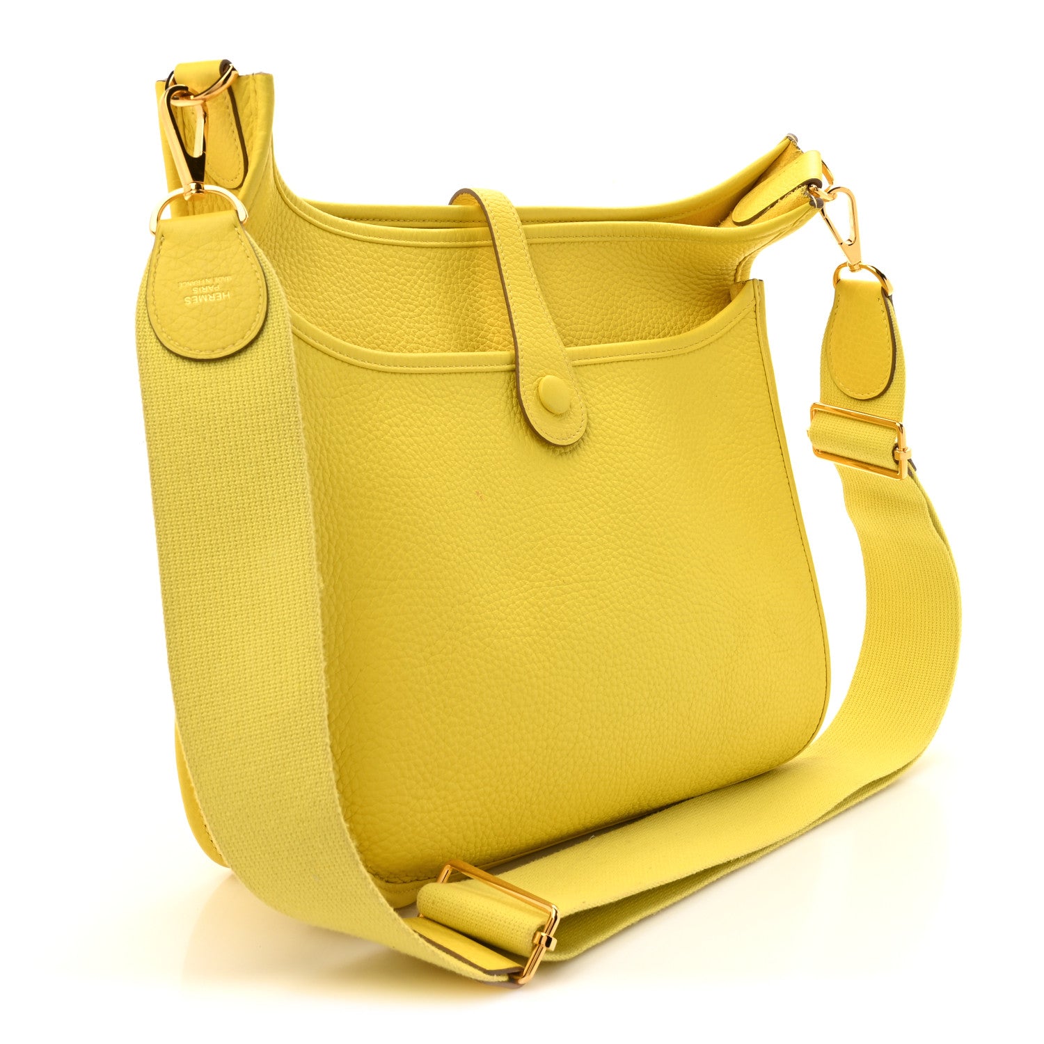 Hermes Taurillon Clemence Evelyne III PM Lime 3 of 12