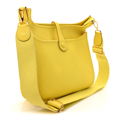 Hermes Taurillon Clemence Evelyne III PM Lime 3 of 12