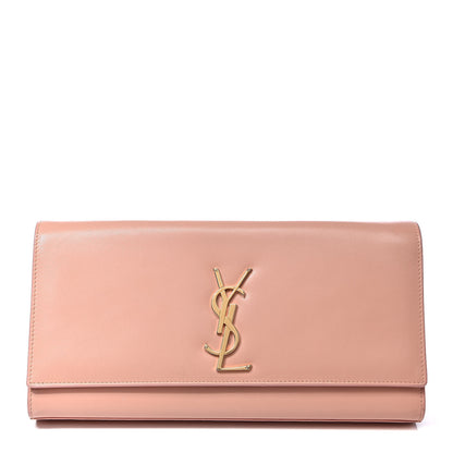 Saint Laurent Grain De Poudre Classic Monogram Cassandre Clutch Blush 1 of 9