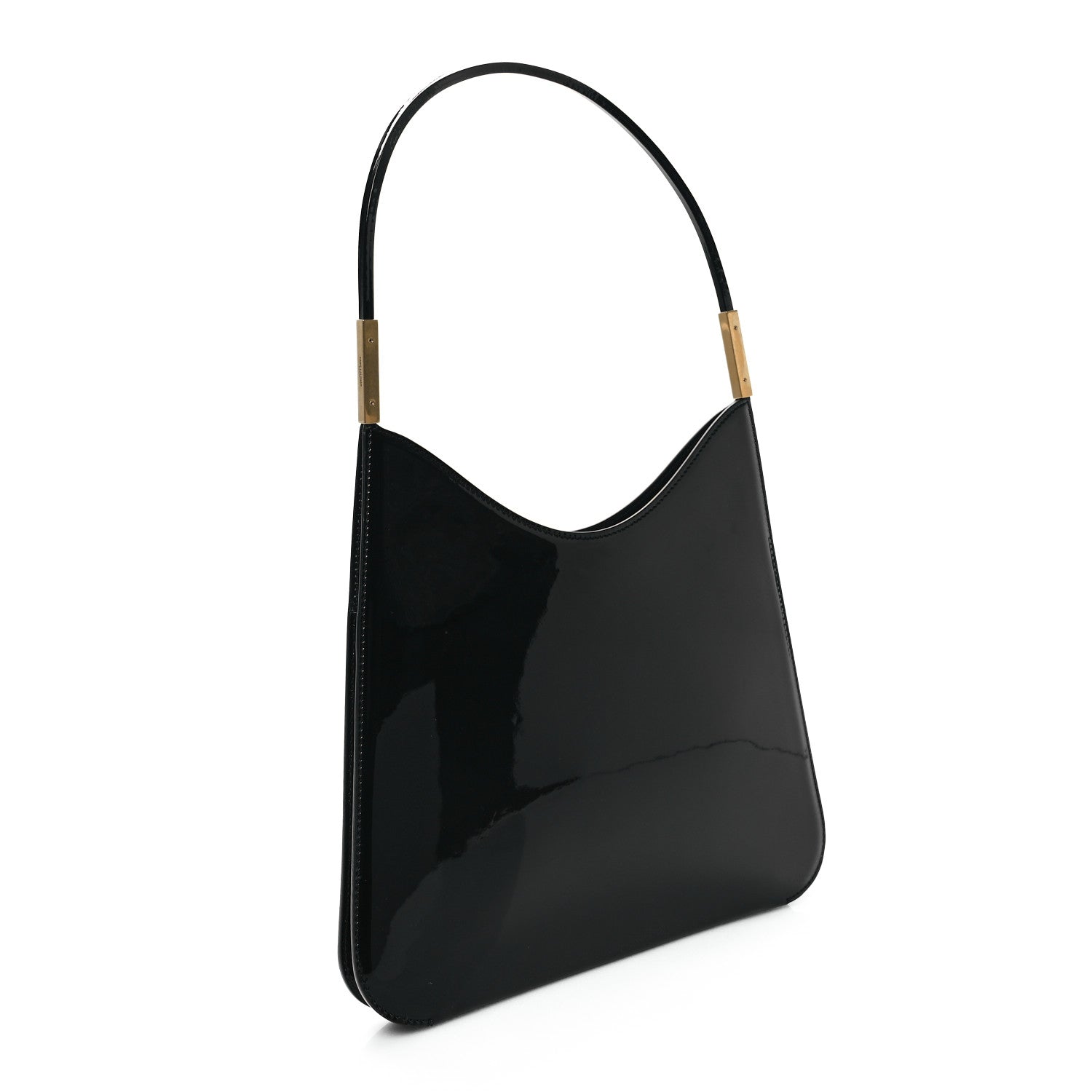 Saint Laurent Patent Calfskin Sadie Shoulder Bag Black 3 of 10