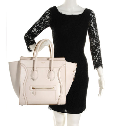 Celine Drummed Calfskin Mini Luggage 2 of 8