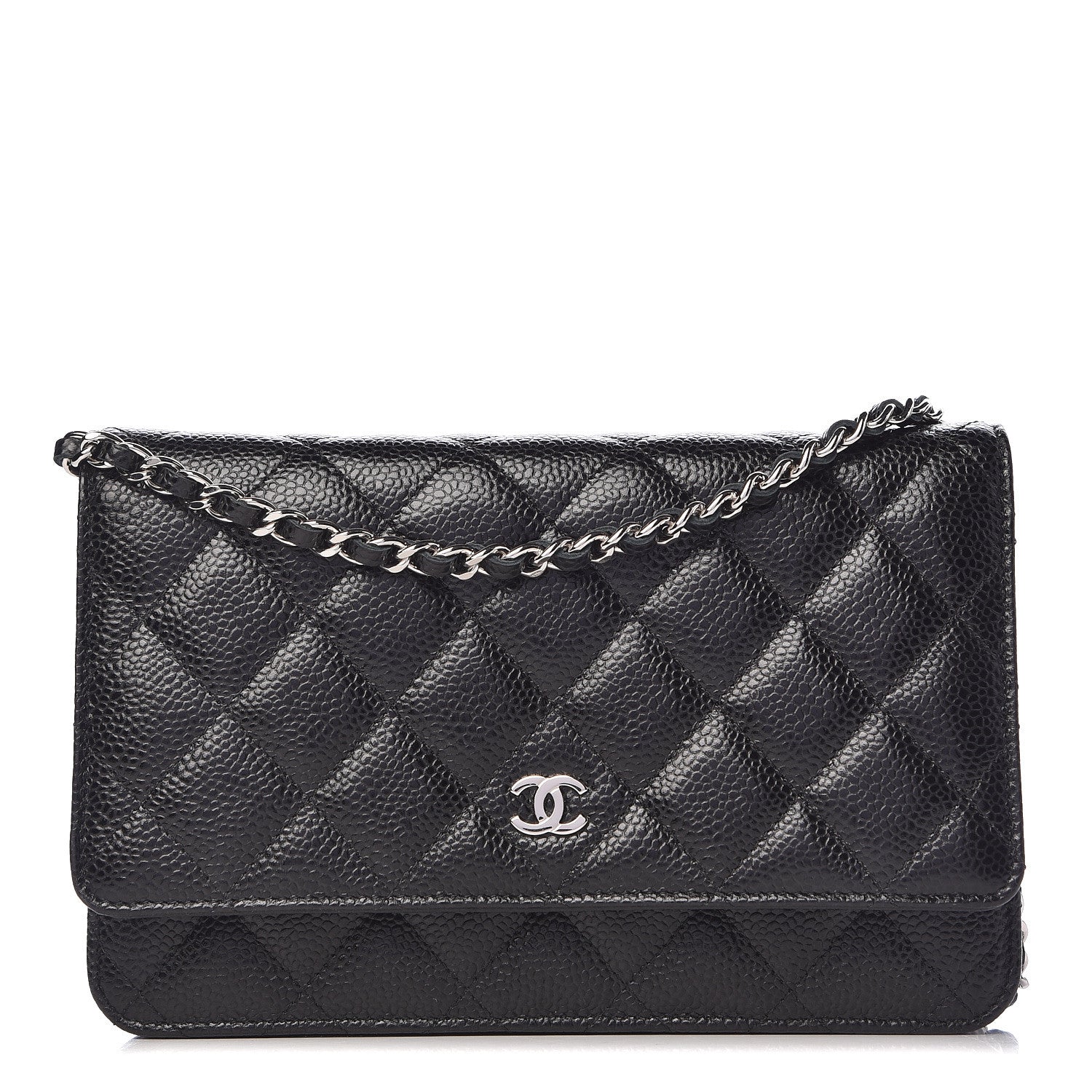 Chanel Caviar Quilted Wallet On Chain WOC Black 1 of 12