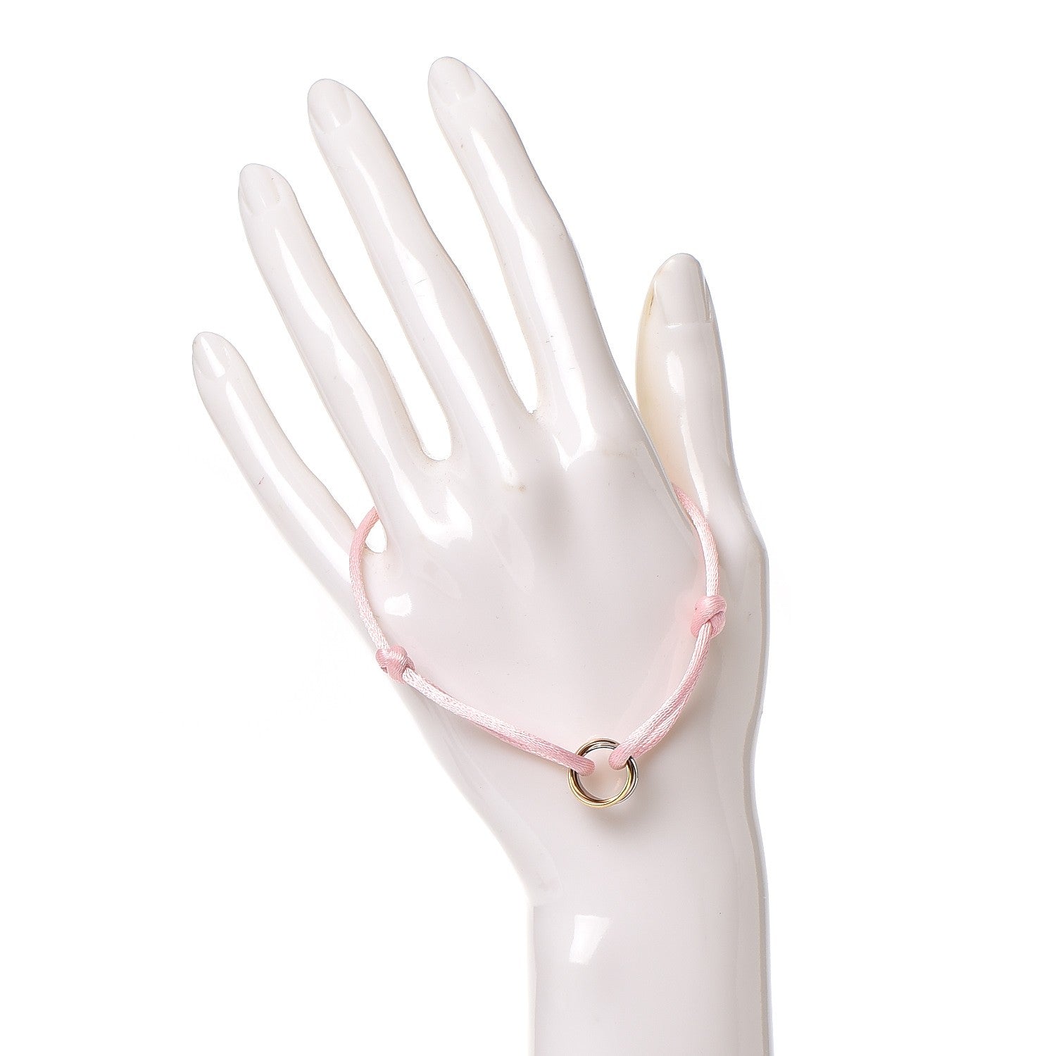 Cartier 18K Pink Yellow White Gold Trinity Adjustable Cord Bracelet Pink 2 of 5
