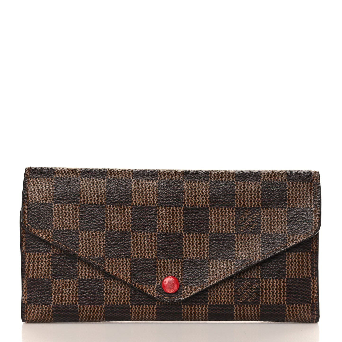 Damier Ebene Josephine Wallet Red