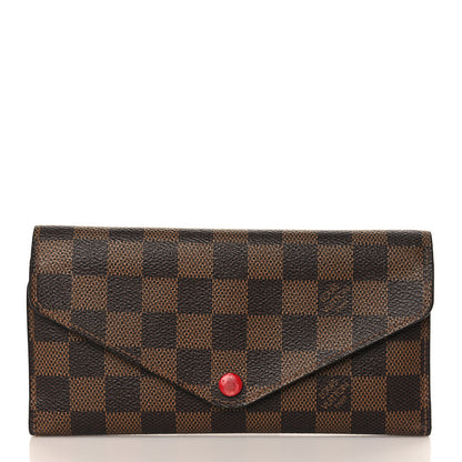 Louis Vuitton Damier Ebene Josephine Wallet Red 2 of 9
