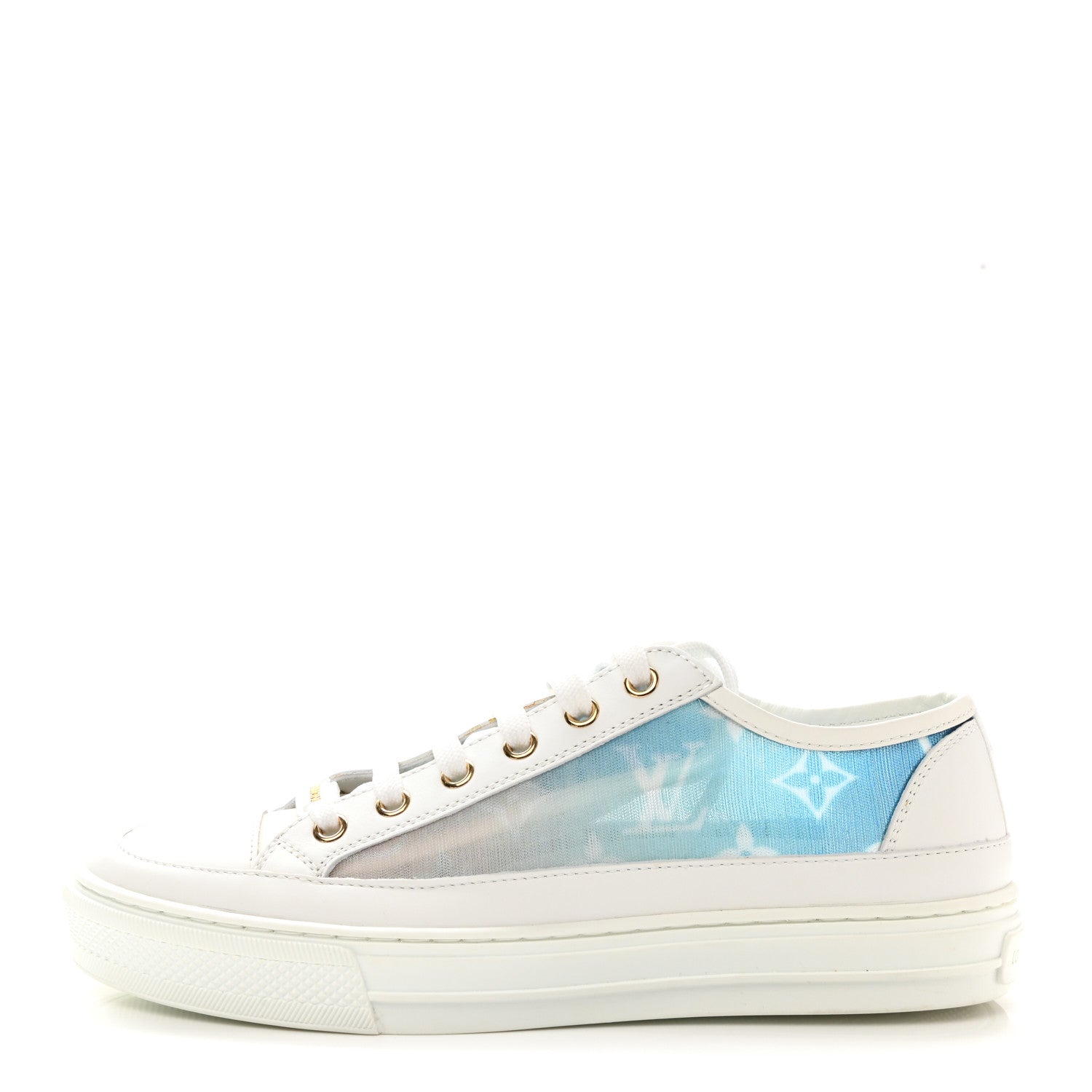 Louis Vuitton Technical Fabric Calfskin Monogram Stellar Sneakers 36 Blue 1 of 8