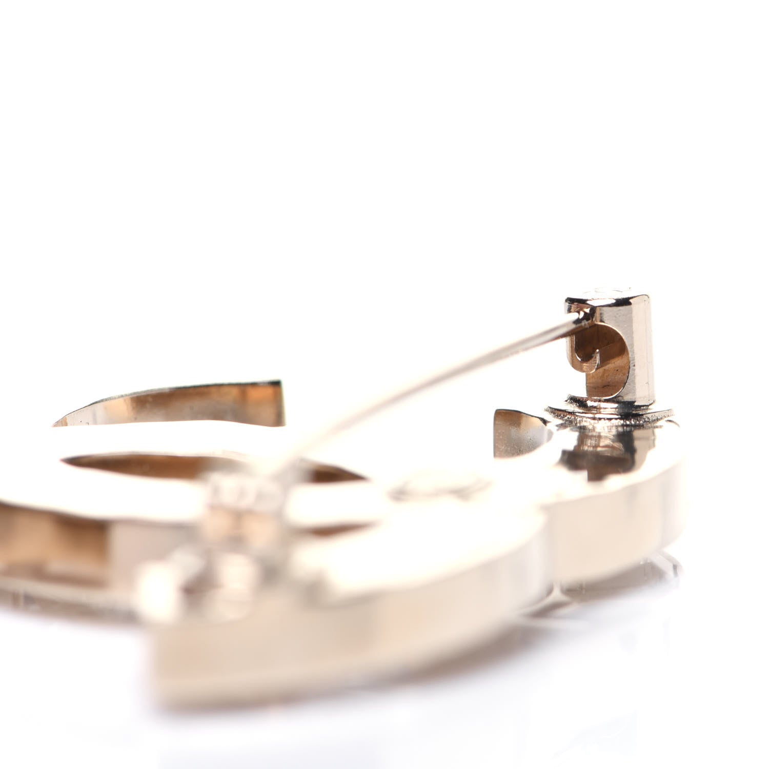 Chanel Baguette Crystal Logo CC Brooch Gold 5 of 7