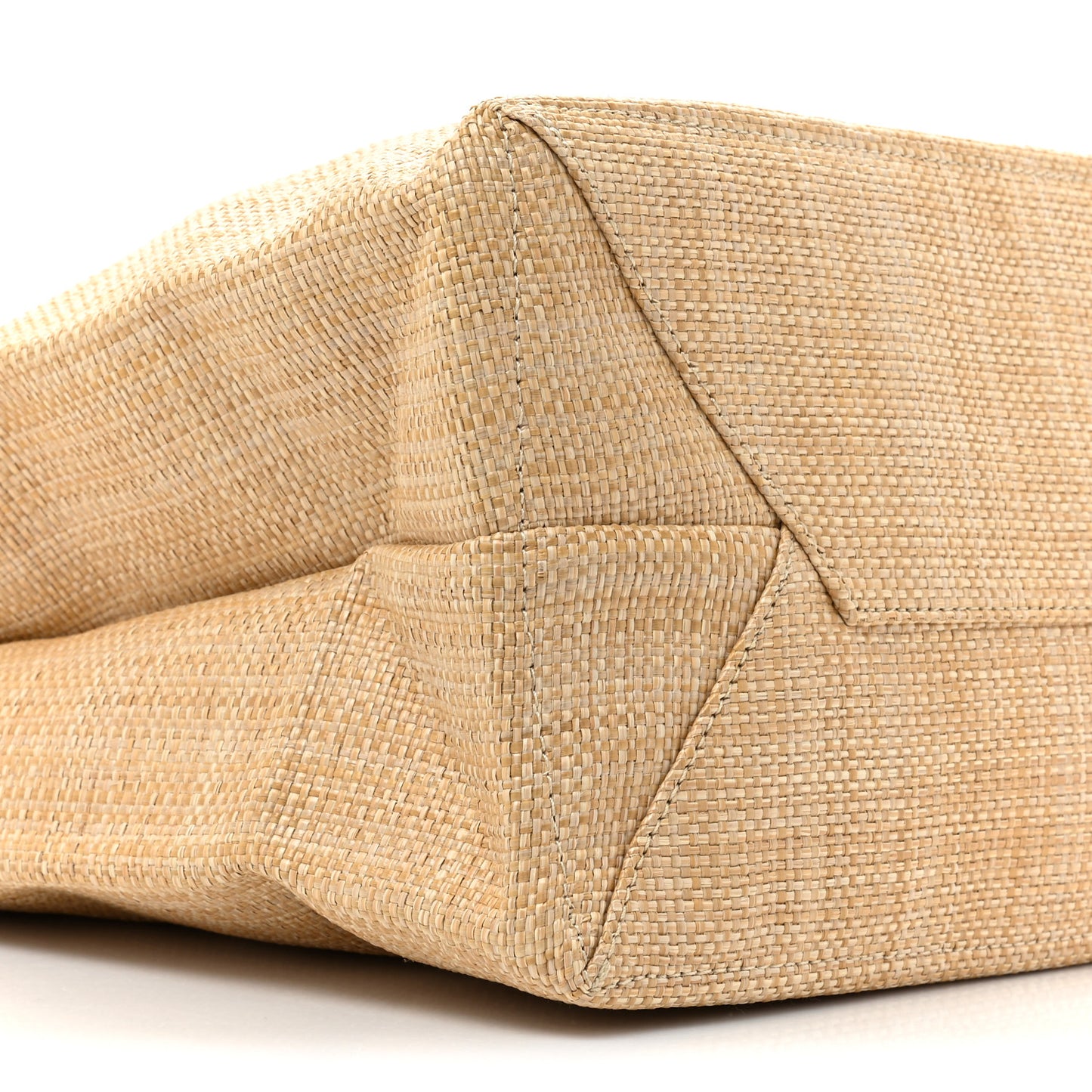 Raffia Logo Tote Naturale