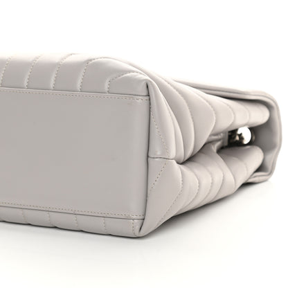 Saint Laurent Calfskin Y Quilted Monogram Medium Loulou Chain Satchel Granite 9 of 9
