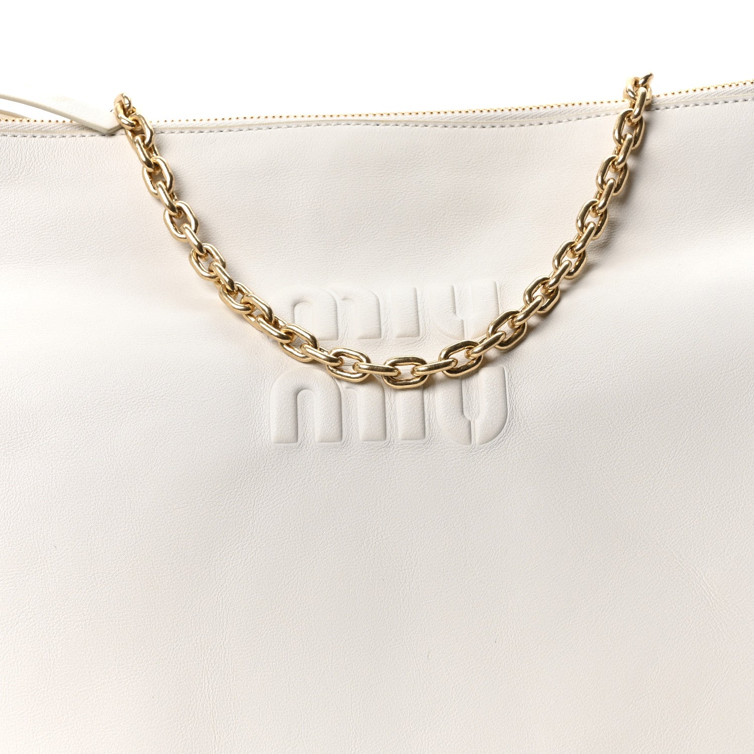 Miu Miu Soft Calf Softy Shoulder Bag Bianco 6 of 8