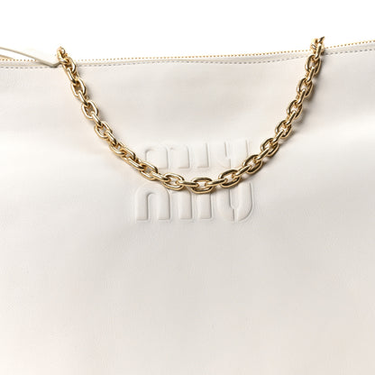 Miu Miu Soft Calf Softy Shoulder Bag Bianco 6 of 8