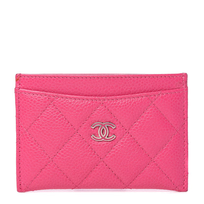 Chanel Caviar Quilted Card Holder Pink 1 of 8