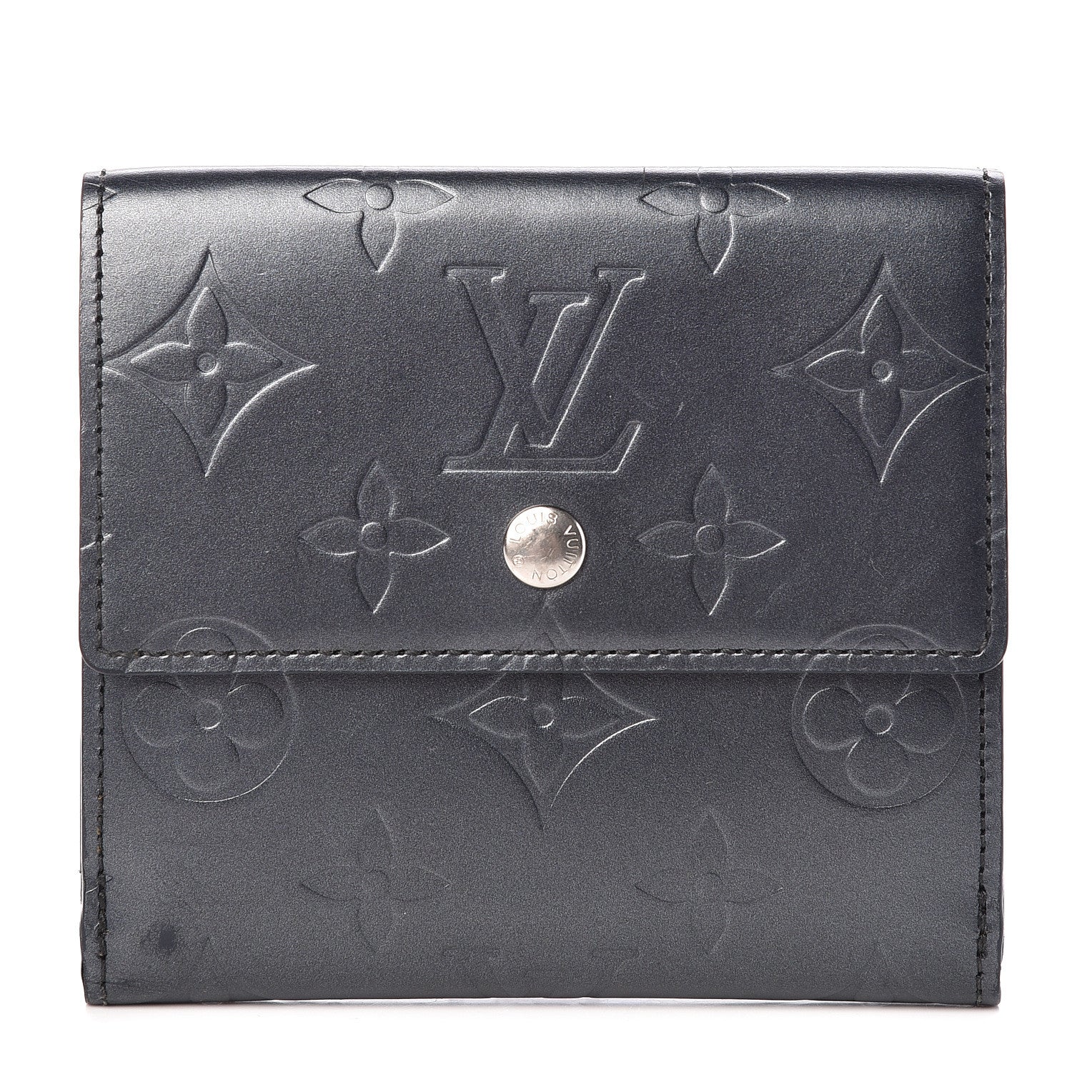 Louis Vuitton Mat Monogram Elise Wallet Blue 1 of 10