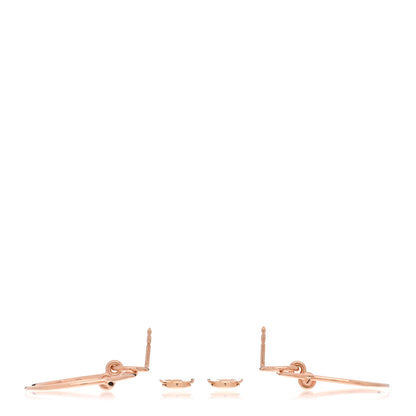 Hermes 18K Rose Gold PM Loop Earrings 3 of 5