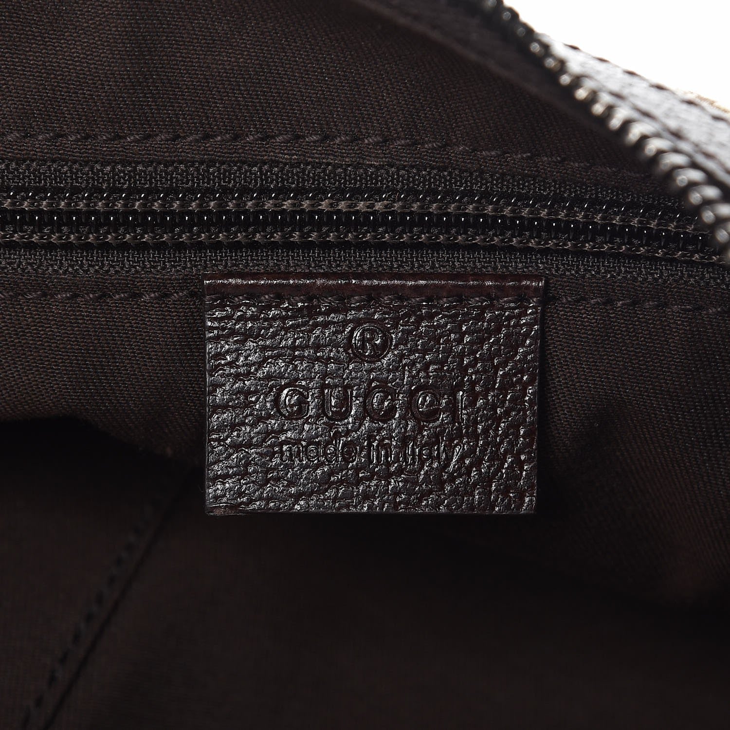 Gucci Monogram Web Medium Half Moon Hobo Dark Brown 7 of 7